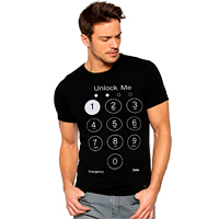 خرید پستی تی شرت مردانه طرح Unlock me اصل