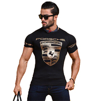 خرید پستی تی شرت مردانه طرح Porsche اصل