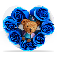 خرید پستی پکیج کادویی خرس و گل عطری طرح Romantic اصل